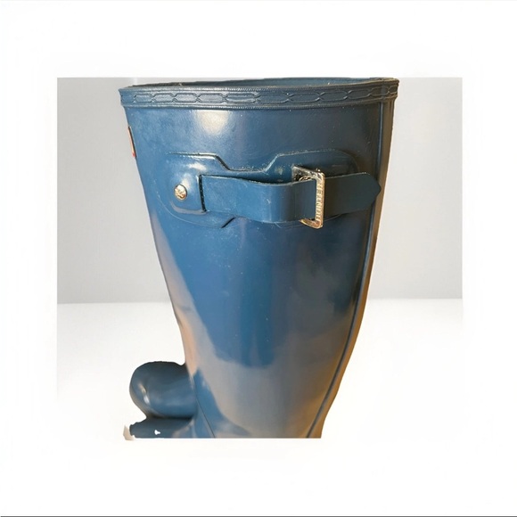 Hunter Boots Original Gloss Tall 6M Turquoise Teal - Picture 4 of 6